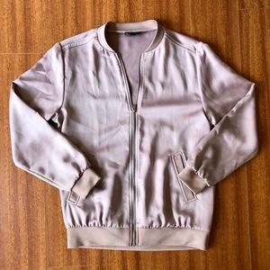 Light Blush Colored Topshop Light Bomber Jacket